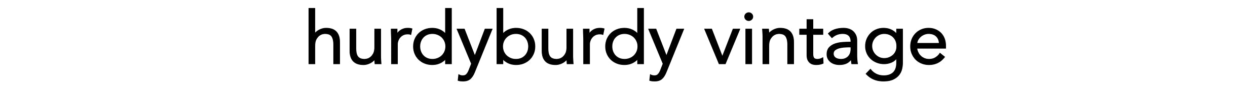 logo for vintage shop hurdyburdy vintage