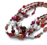 Mid Century 1960s Venetian Murano Glass Necklace with Stunning Jewel Clasp at hurdyburdy vintage jewellery shop