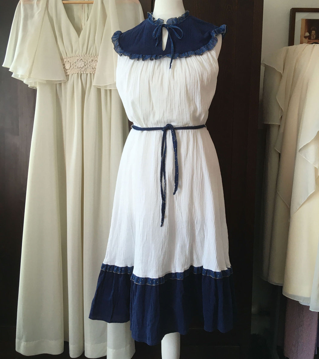 70s cheesecloth dress cheap