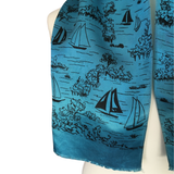 1930s-vintage-blue-satin-scarf-with-boats-on-white-mannequin