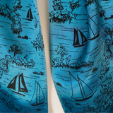 1930s-vintage-blue-satin-scarf-with-boats-on-white-mannequin