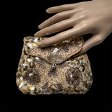 1930s Antique Gold Sequin Purse