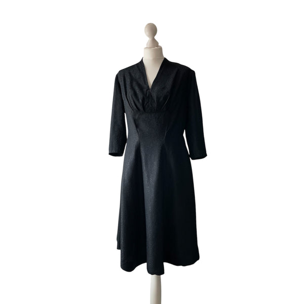 Original Vintage 1940's Black Pull Over Dress – hurdyburdy vintage
