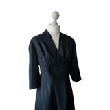 Original 1940's Black Pull Over Dress
