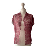 1940s Dusty Pink Lace Shrug or Blouse