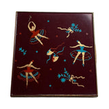 1940s Cigarette Case or Card Holder with Ballerinas in Tutus