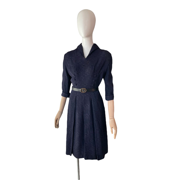 Original 1940s Rayon Crepe Dress