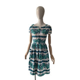 1950s Floral Print Dress with Pockets! - hurdyburdy vintage