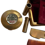 1950s Kigu Lucite Compact, Lipstick Holder & Comb Set