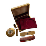 1950s Kigu Lucite Compact, Lipstick Holder & Comb Set