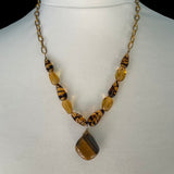 1970s Tigers Eye Gemstone Necklace