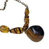 1970s Tigers Eye Gemstone Necklace