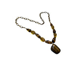 1970s Tigers Eye Gemstone Necklace