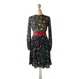 60s Berkertex Dress with Retro Butterfly & Flower Print