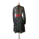 60s Berkertex Dress with Retro Butterfly & Flower Print