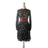 60s Berkertex Dress with Retro Butterfly & Flower Print