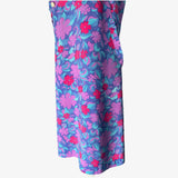 1960s Purple Floral Print Dress - hurdyburdy vintage