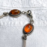 Vintage Baltic Amber Silver 925 Bracelet