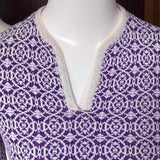 80s Purple Knit Mini Dress by Wanda Sosnowcu