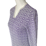 80s Purple Knit Mini Dress by Wanda Sosnowcu