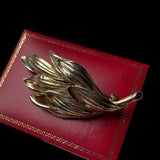 Vintage Capri Signed Gold Leaf Brooch