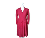 Cherry Red Blouse and Skirt by St Michael - hurdyburdy vintage