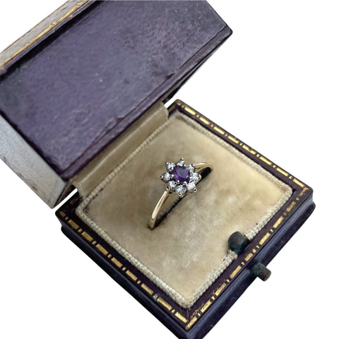 Hallmarked 9 Carat Gold Amethyst Ring