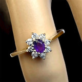 Hallmarked 9 Carat Gold Amethyst Ring