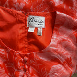 1970s Carnegie of London Lily Print Christmas Dress - hurdyburdy vintage