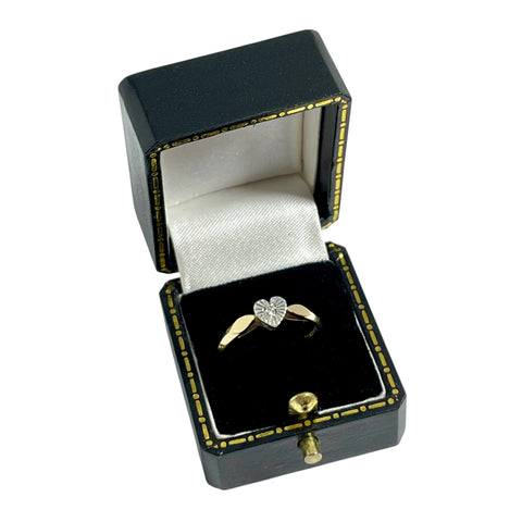 9ct Gold Heart Shaped Diamond Ring