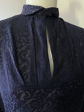 True 1950s Dress in Sheer Navy Blue