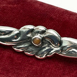Antique Danish Coral and Silver Skønvirke Arts and Crafts Brooch  at hurdyburdy vintage jewellery shop