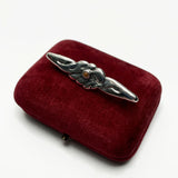 Antique Danish Coral and Silver Skønvirke Arts and Crafts Brooch  at hurdyburdy vintage jewellery shop
