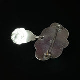 Antique Danish Silver Moonstone Skønvirke Brooch Signed A/sK 830s