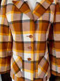 1970s Mustard Check Blazer by Emcar