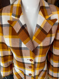 1970s Mustard Check Blazer by Emcar