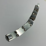 vintage-scandinavian-norwegian-panel-bracelet rear view of silver coloured back