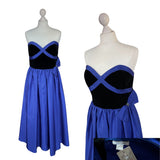 Strapless 1980s Evening Dress by Trina Lewis