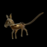 Vintage Donkey Brooch with Articulated Tail