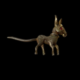 Vintage Donkey Brooch with Articulated Tail