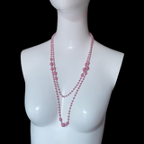 Vintage Sugar Pink Glass Necklace