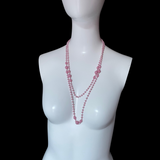 Vintage Sugar Pink Glass Necklace