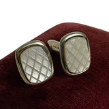 Vintage Gilt on Silver MOP Cufflinks