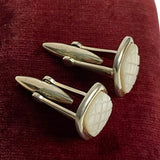 Vintage Gilt on Silver MOP Cufflinks