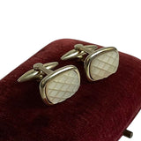 Vintage Gilt on Silver MOP Cufflinks