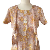 1950s Yellow Primrose Print Floral Dress