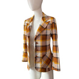 1970s Mustard Check Blazer by Emcar