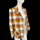 1970s Mustard Check Blazer by Emcar