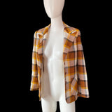 1970s Mustard Check Blazer by Emcar