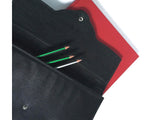 Black Leather 1920s Art Deco Bag